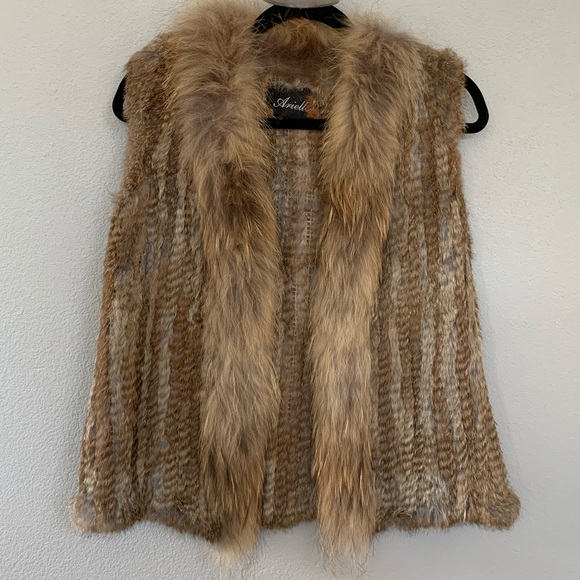 Fawn fur vest 💯rabbit fur - Picture 1 of 4